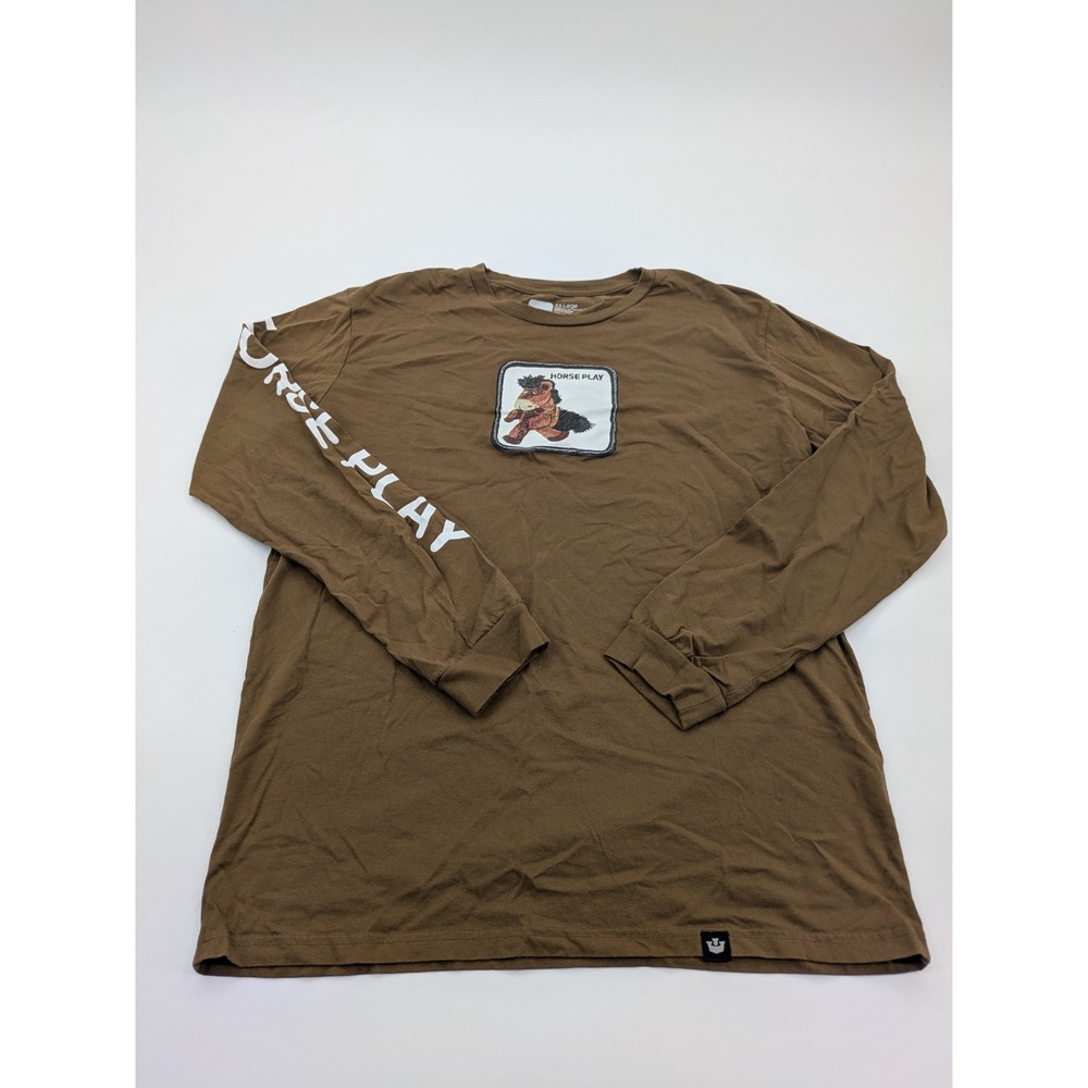 Goorin Bros Long‎ Sleeve T-Shirt 2XL Brown Horse Play Rare The Farm